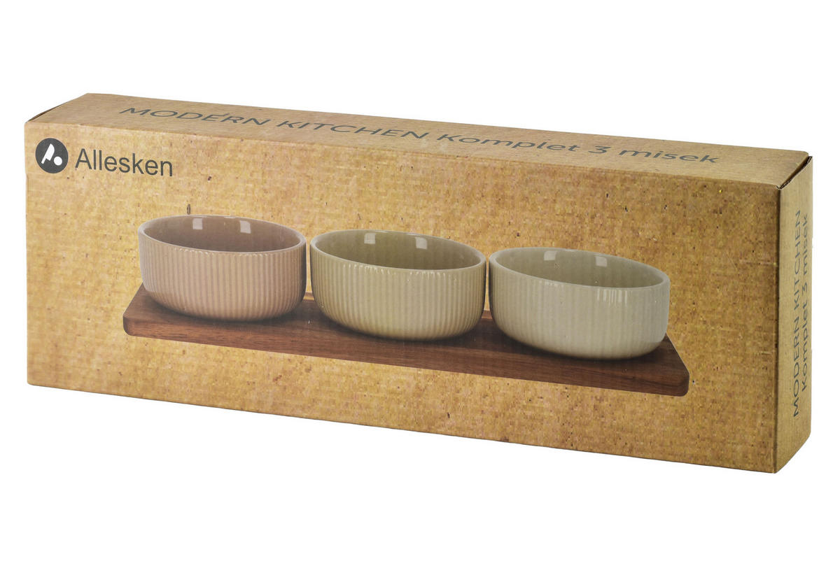 SERVÍROVACIE misky Modern Kitchen Béžové 32/11/6 cm Porcelánové - béžová, keramika (11/6/32cm) - Mondex