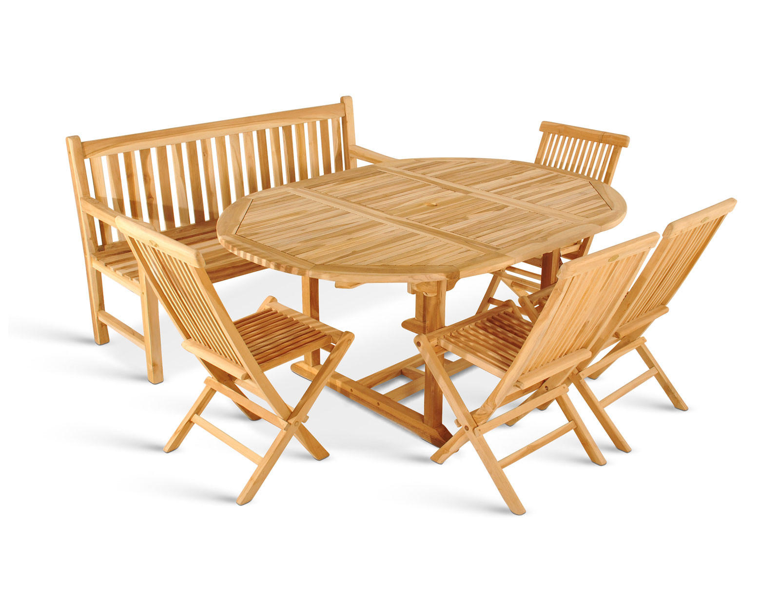 GARTENMÖBELSET 6TLG. BORNEO MENORCA - Beige, Holz - SAM