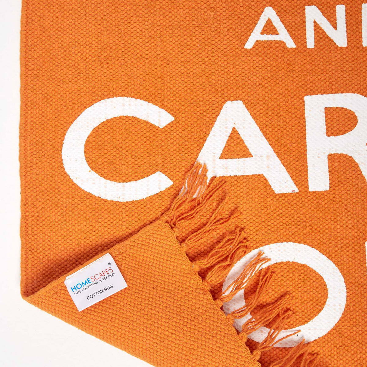 BAUMWOLLTEPPICH Keep Calm and Carry On 60/100 cm - Orange, Textil (60/100cm) - Homescapes