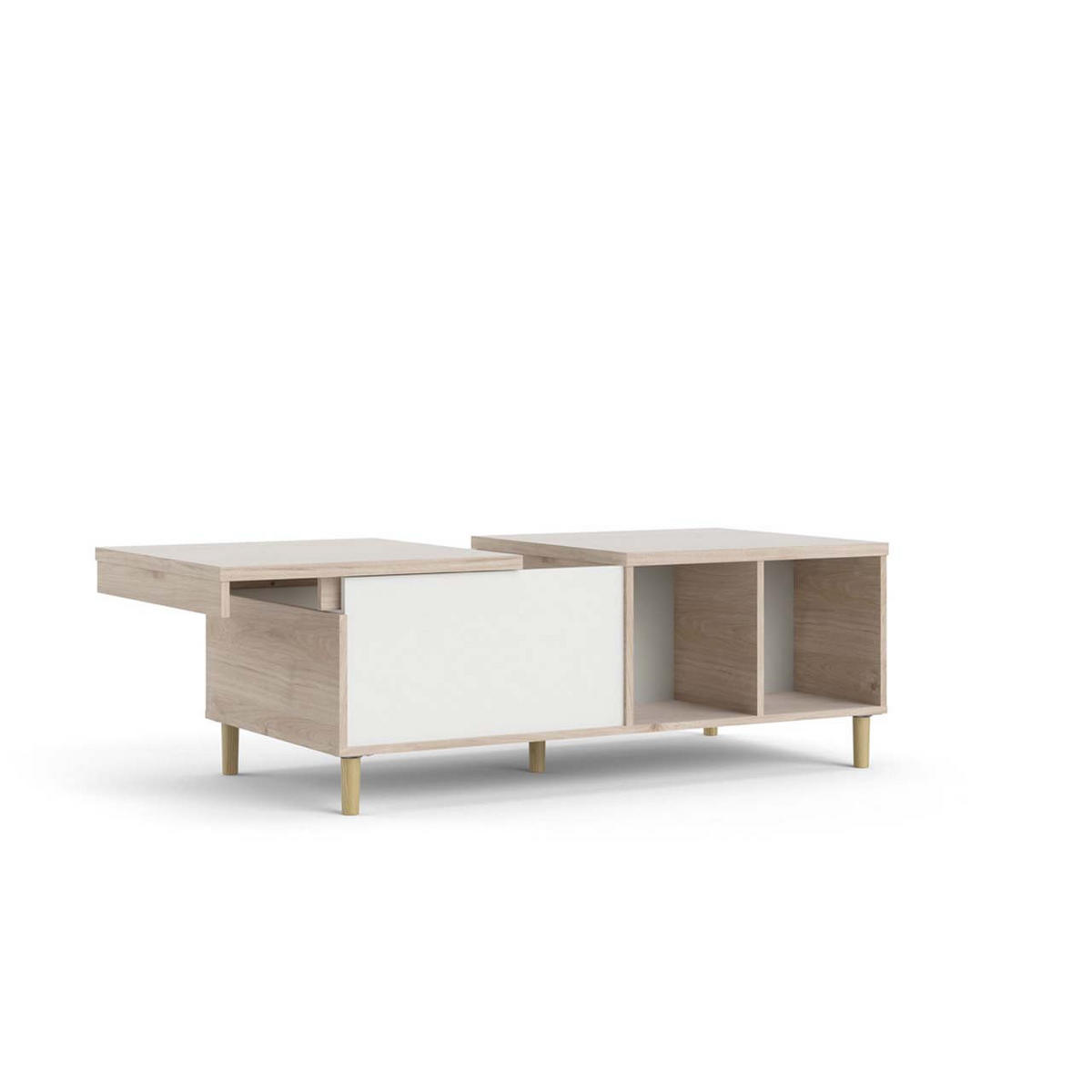 COUCHTISCH Weiß - Weiß, Holzwerkstoff (61/120/45cm) - ebuy24