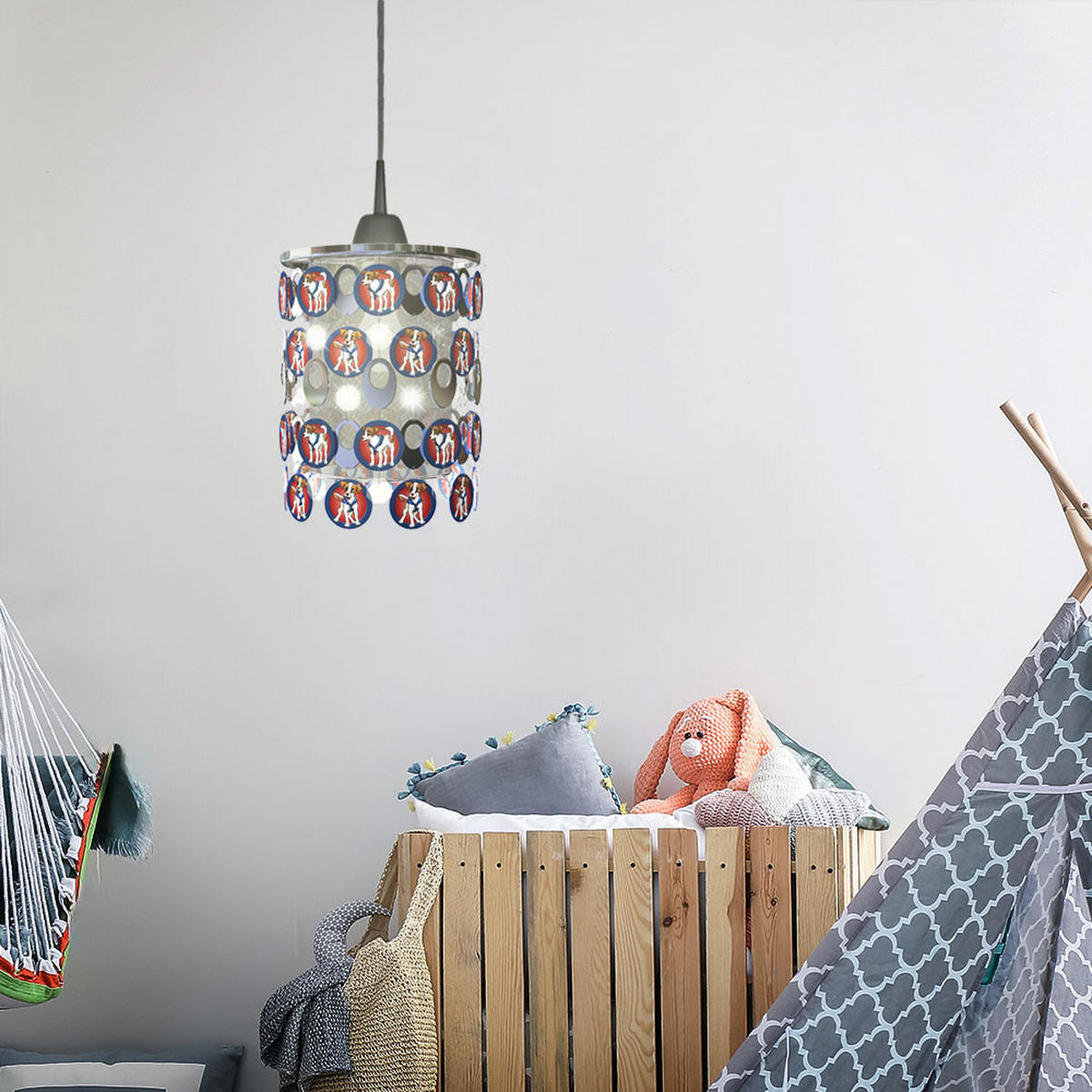 LED KINDERDECKENLEUCHTE FANTASIA Bunt Chrom - Multicolor, Metall (23/23/33cm) - Esto