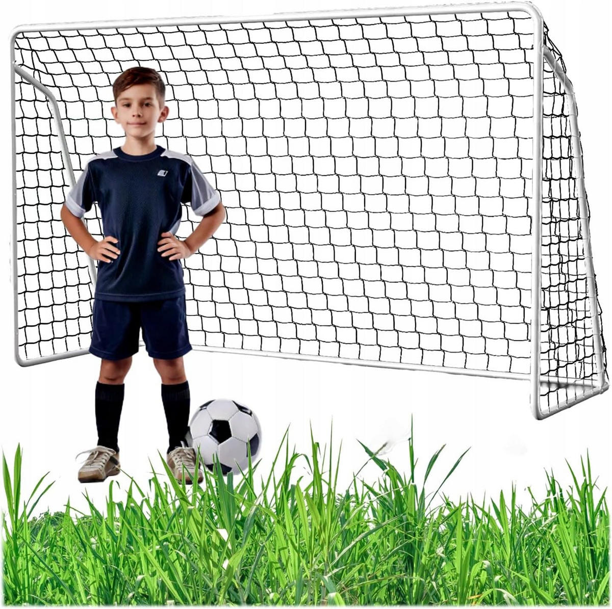 FUSSBALLTOR Weiß - Weiß, Metall (240/90cm) - KRUMAD