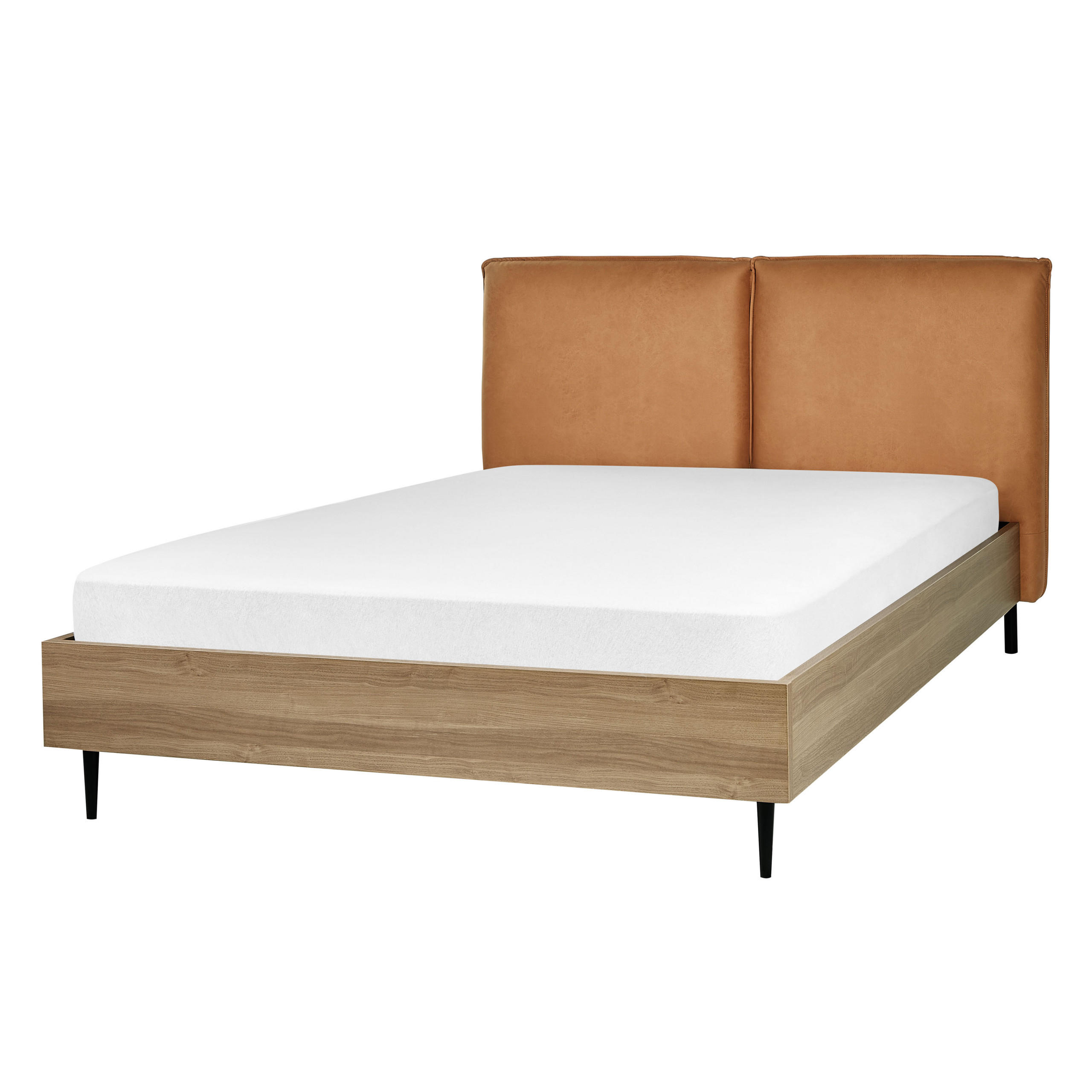 Beliani POSTEL 140/200 cm Zlatohnědá Limanton