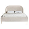 POLSTERBETT Loreo Greige Samt wasserfest 180x200 cm - Taupe/Beige, Kunststoff/Textil (180/200cm) - Selsey