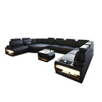 LEDERSOFA Asti L - Schwarz, Leder (427/93/280cm) - Sofa Dreams
