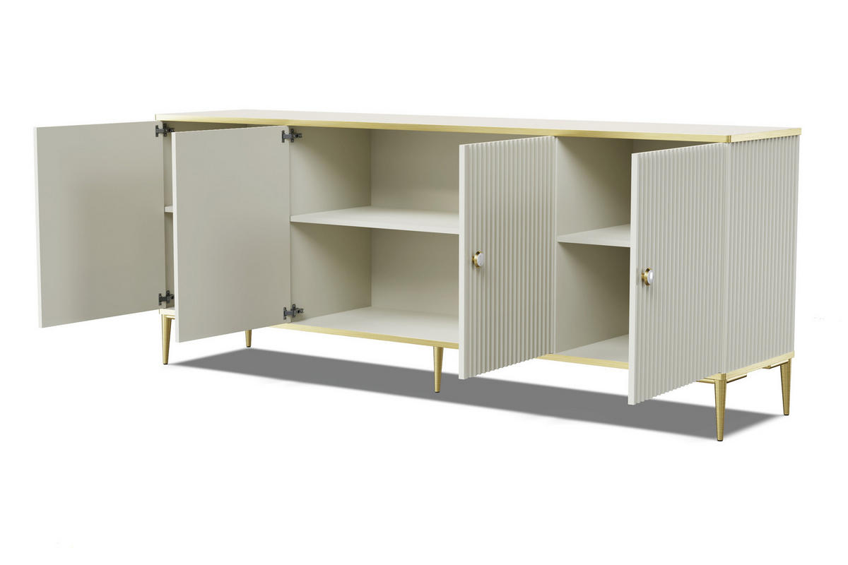 KOMMODE Kaschmir, Gold 182/73/40 - Kaschmir, Holzwerkstoff (182/73/40cm) - RAUMHIRSCH FURNITURE