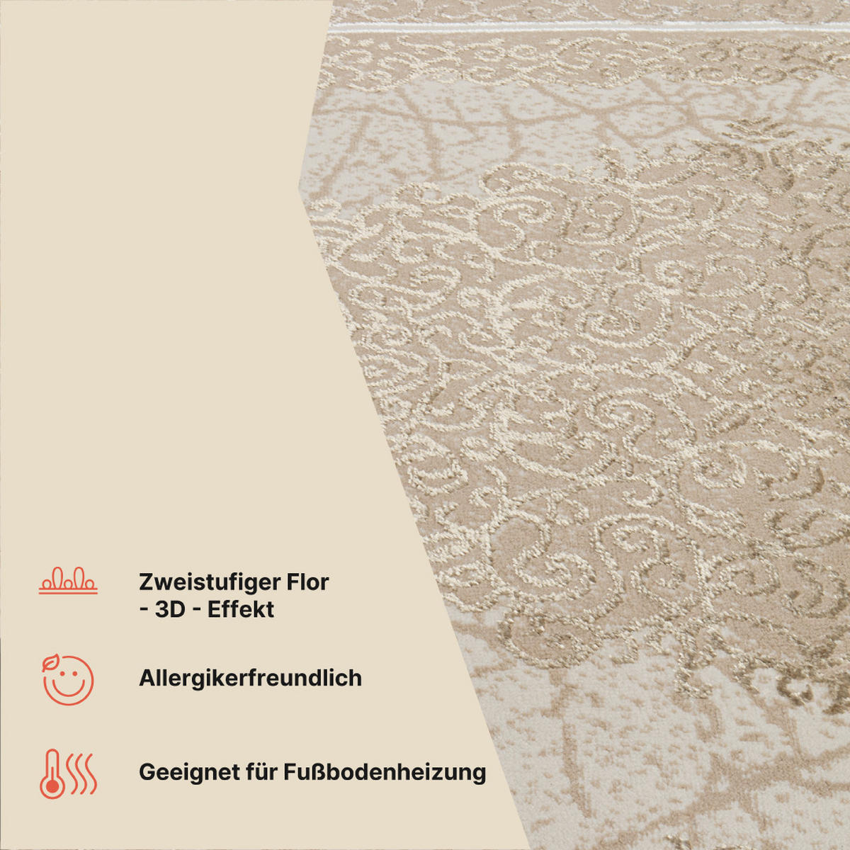 TEPPICH ARES Braun 120/170 cm - Braun, Textil (120/170cm) - Tapiso