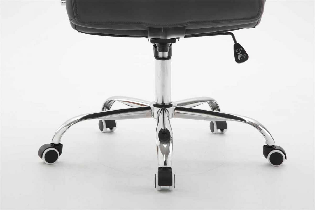 CHEFSESSEL Lederlook grau - Chromfarben/Grau, Textil/Metall (54/105/51cm) - CLP