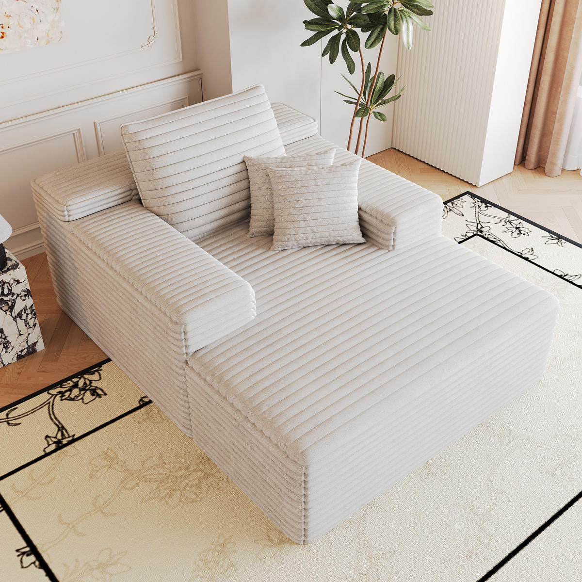 SCHLAFSOFA DE-34763 mit tiefer Sitzfläche Weiß - Weiß, Textil (159/60/115cm) - ComfortXL