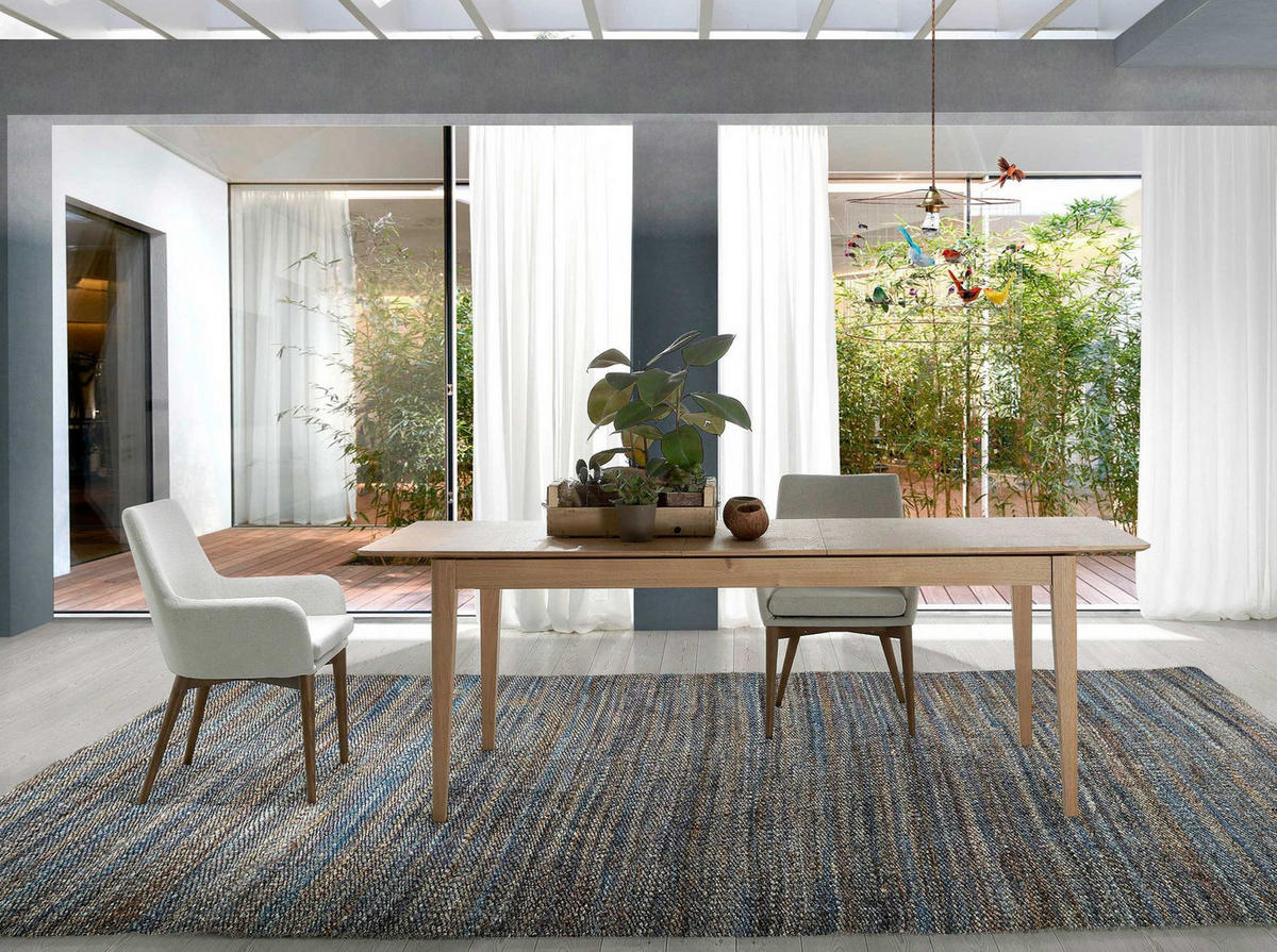 STUHL Stoff beige - Beige/Nussbaumfarben, Holz/Textil (57/88/64cm) - ANGEL CERDA