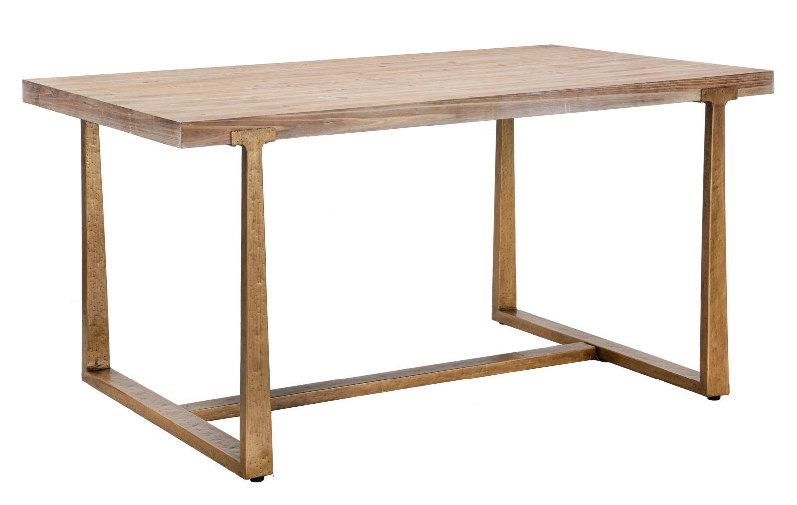 Mauro Ferretti Esstisch Braun, Gold 150x78x90 cm