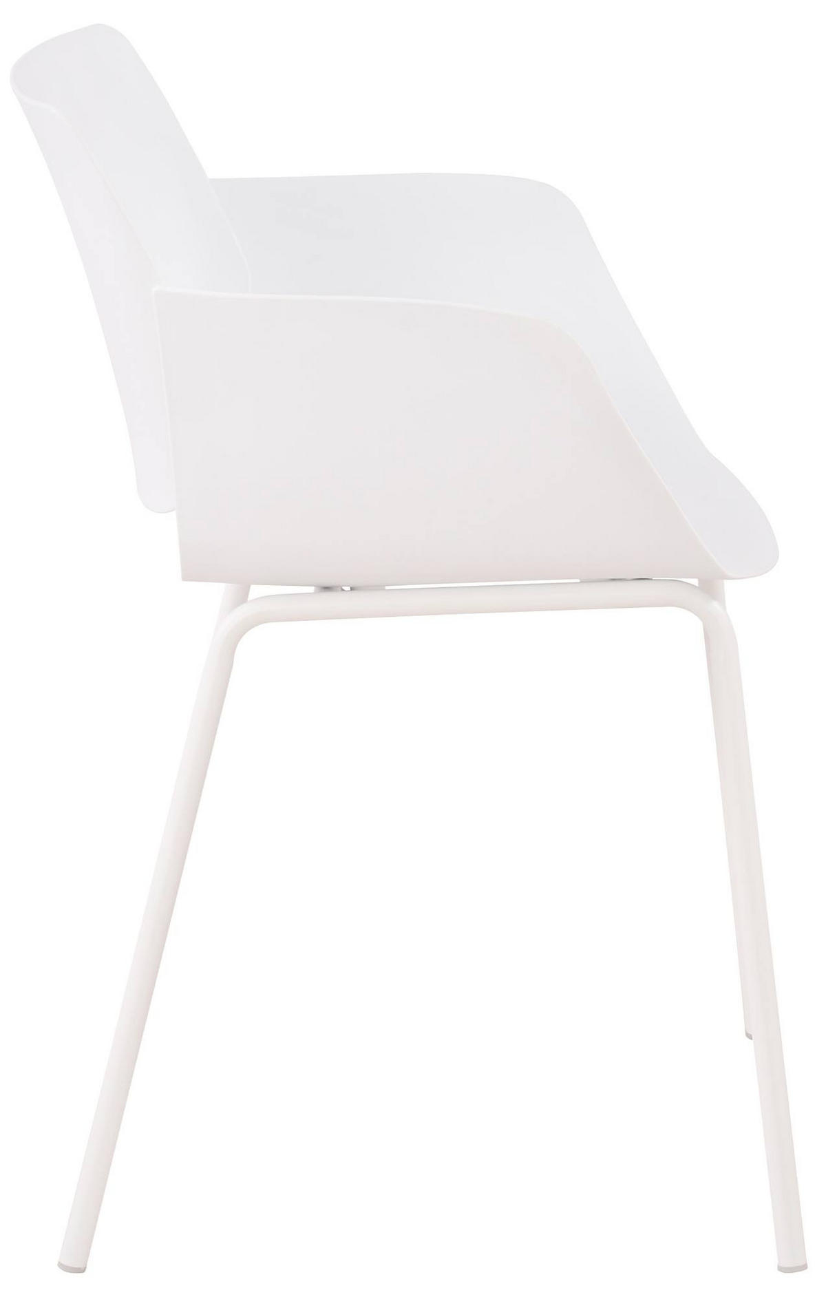 GARTENMÖBEL-SET Hanna 4 Stühle 196x80x80cm Kunststoff Weiß Balkonset - Weiß, Kunststoff - DELUKE