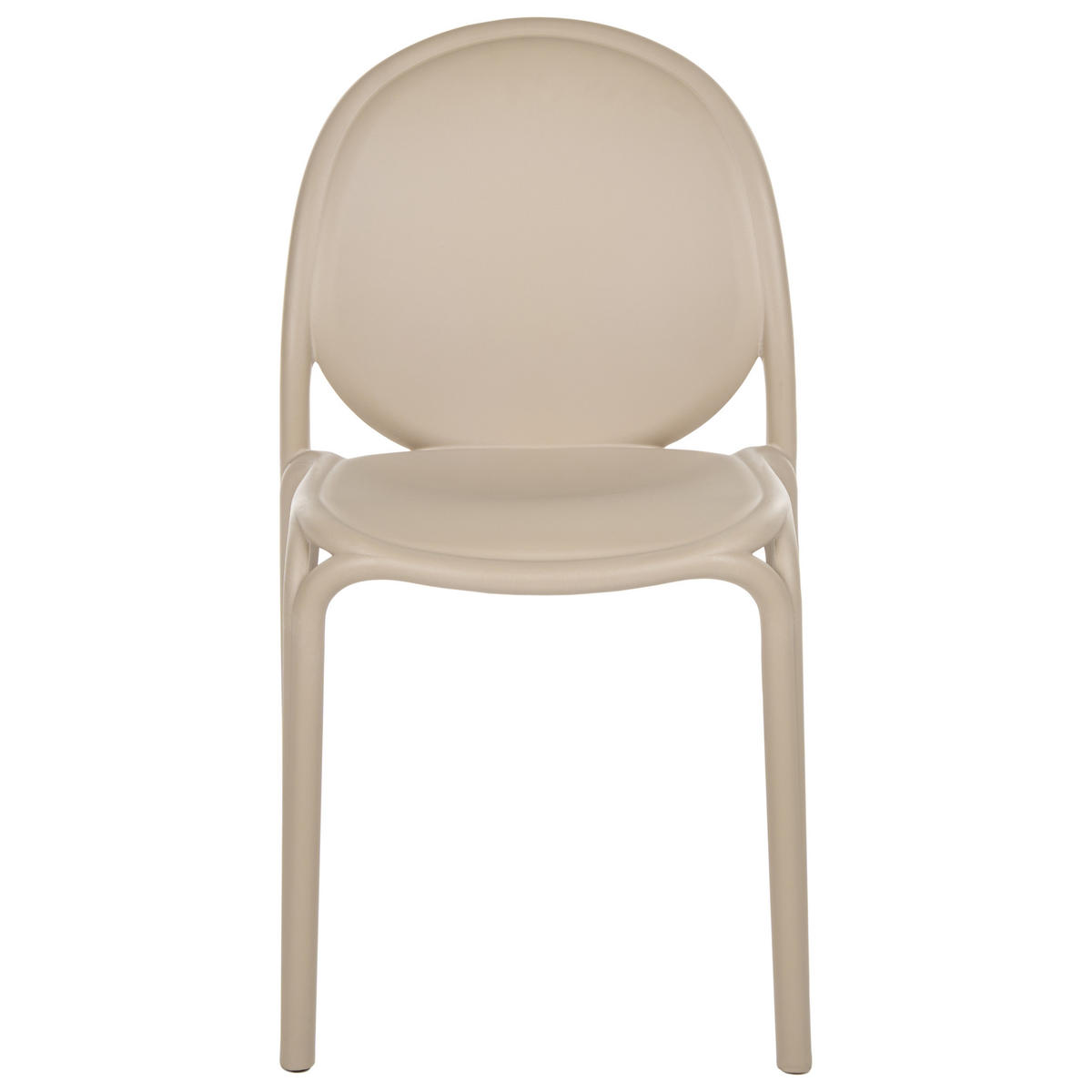 GARTENSTUHL 4er Set Beige Brugnello - Beige, Kunststoff (44/80/47cm) - Beliani