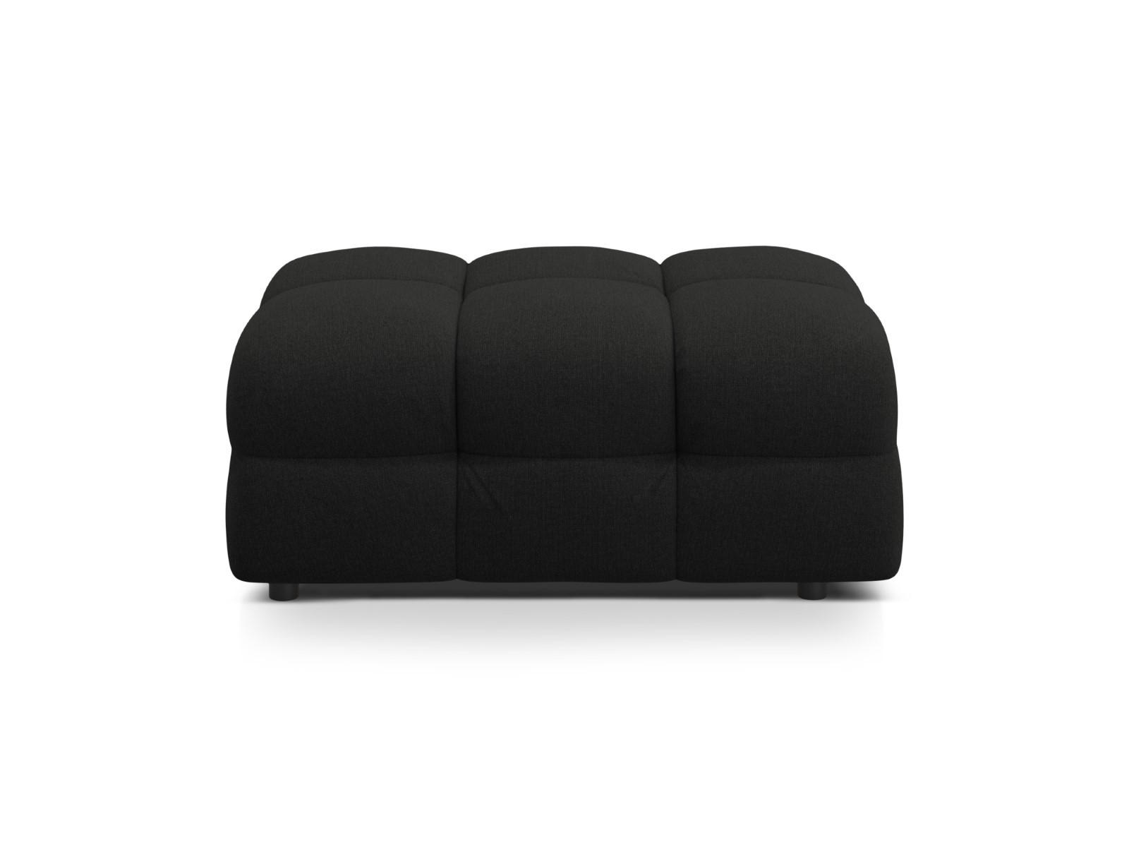 POUF Kendal aus strukturiertem Stoff schwarz - Schwarz, Textil (72/45/104cm) - Micadoni