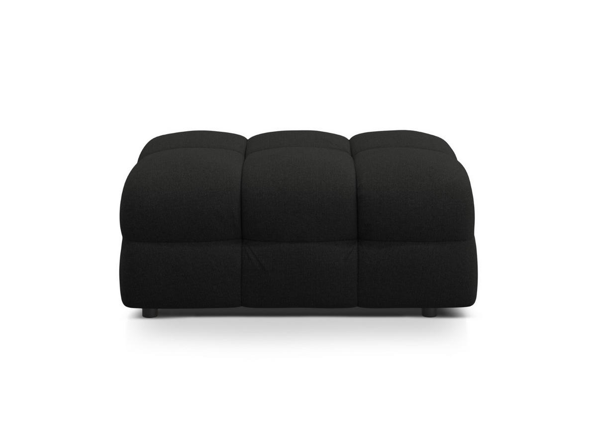 POUF Kendal aus strukturiertem Stoff schwarz - Schwarz, Textil (72/45/104cm) - Micadoni