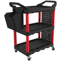 WERKZEUGWAGEN Kunststoff Schwarz und Rot - Schwarz, Kunststoff (43/96/95cm) - HOMCOM