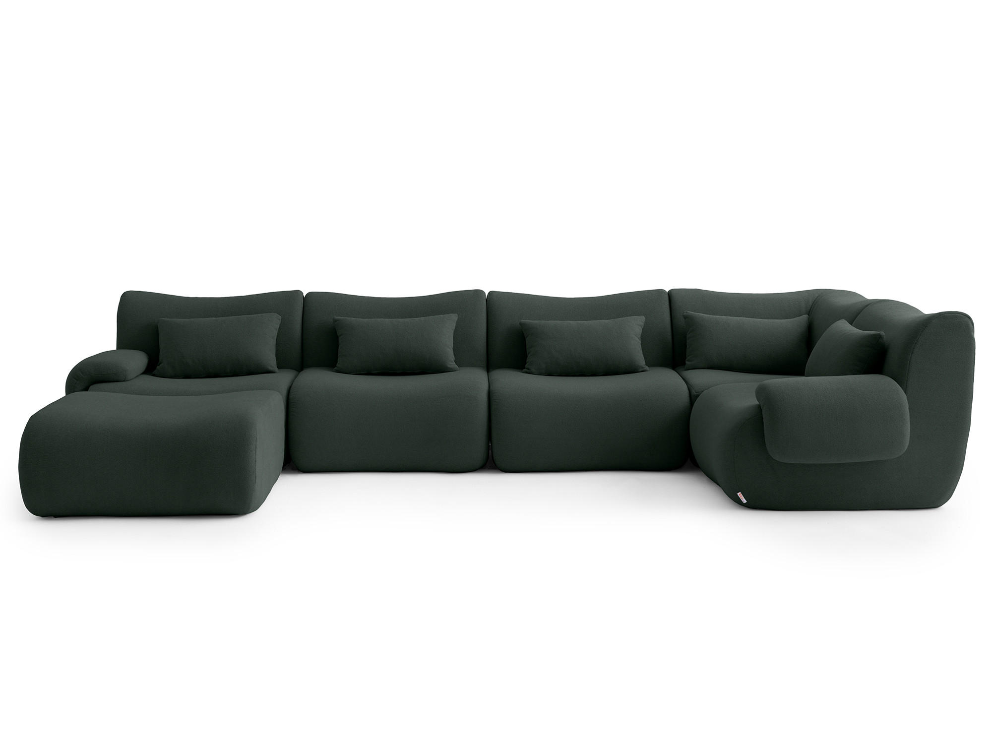 MILYsofa Wohnlandschaft Waldgrün 356x73x190 cm