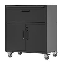 KOMBINATIONSMÖBEL – 88 cm (H) x 75 cm (B) x 42 cm (T), Farbgebung in Schwarz und Grau. - Schwarz, Metall (42/88/75cm) - DCA
