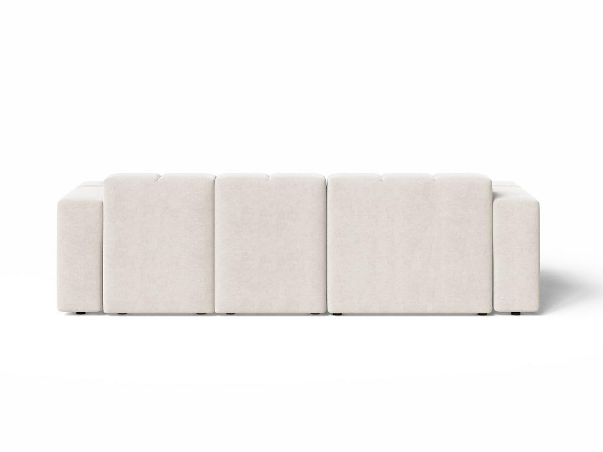 ECKSOFA Loopo Creme Links - Creme, Holz/Textil (265/180cm) - Graingold
