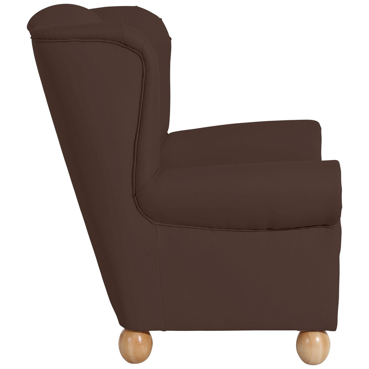 OHRENBACKENSESSEL Kasha Bezug Kunstleder Buche natur / braun - Buchefarben/Braun, Kunststoff (93/103/87cm) - 58aufmkessel