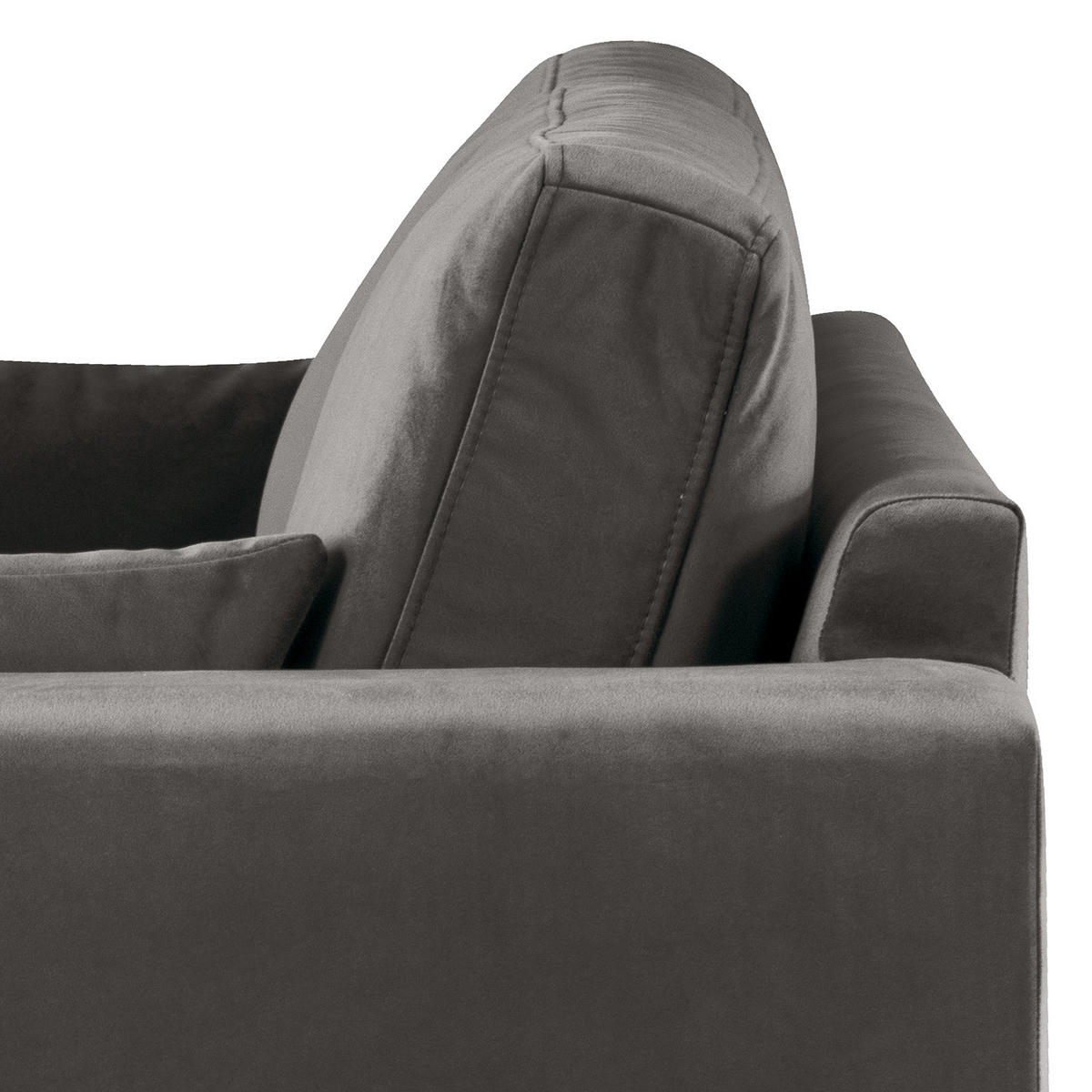 2-SITZER SOFA - Eichefarben/Dunkelgrau, Eichenholz/Textil (197/81/88cm) - home24