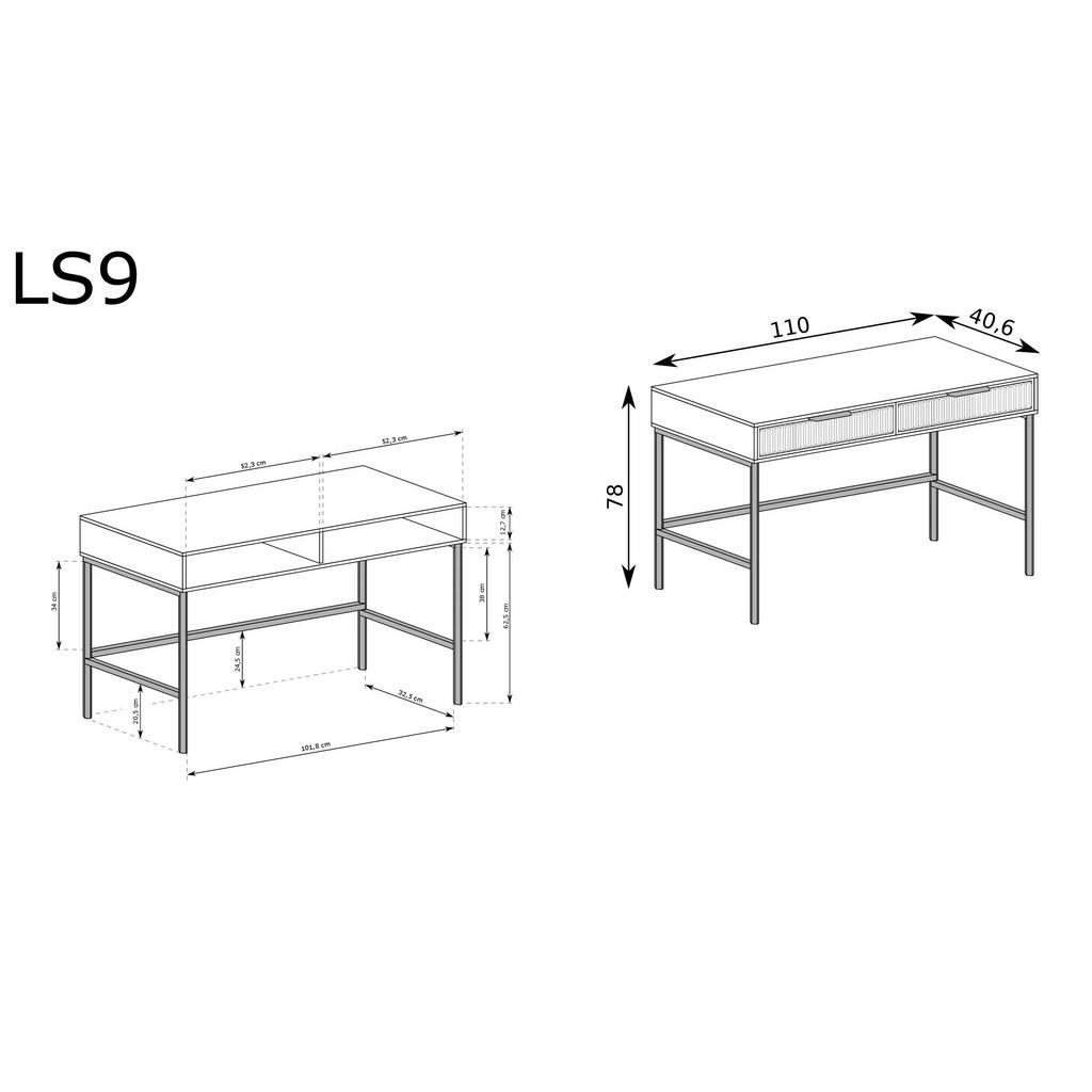 Thumbnail - Meblini Konsolentisch, Dunkelblau, Holzwerkstoff, 41x78x110 cm, Wohnzimmer, Wohnzimmertische, Konsolentische