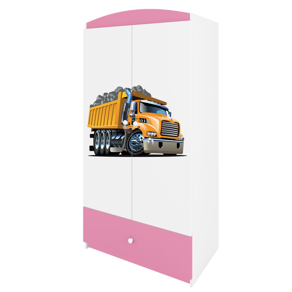 KINDERKLEIDERSCHRANK Lastwagen 90/175/52 - Hellrosa, Holzwerkstoff (90/175/52cm) - Kocot Kids