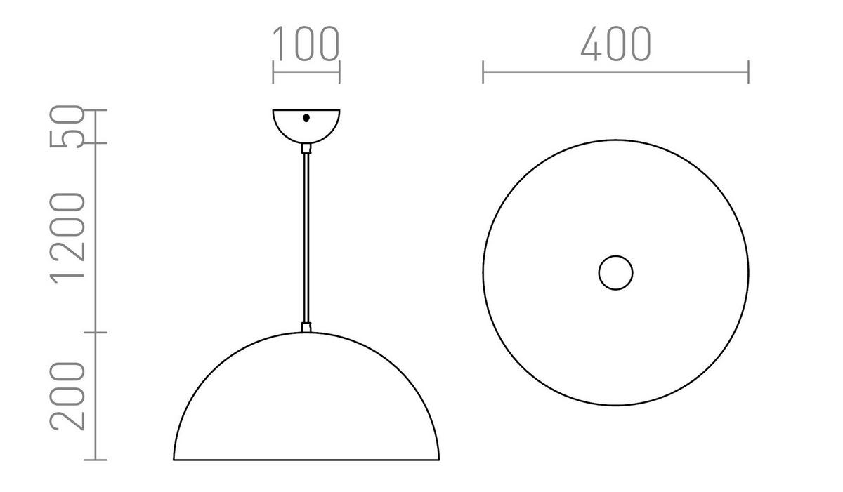 PENDELLEUCHTE MONROE 40 Matt schwarz 30 W - Schwarz, Metall (30/30/120cm) - Rendl