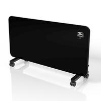 GLASHEIZUNG Schwarz 2000W - Schwarz, Glas (82/42/24cm) - Juskys