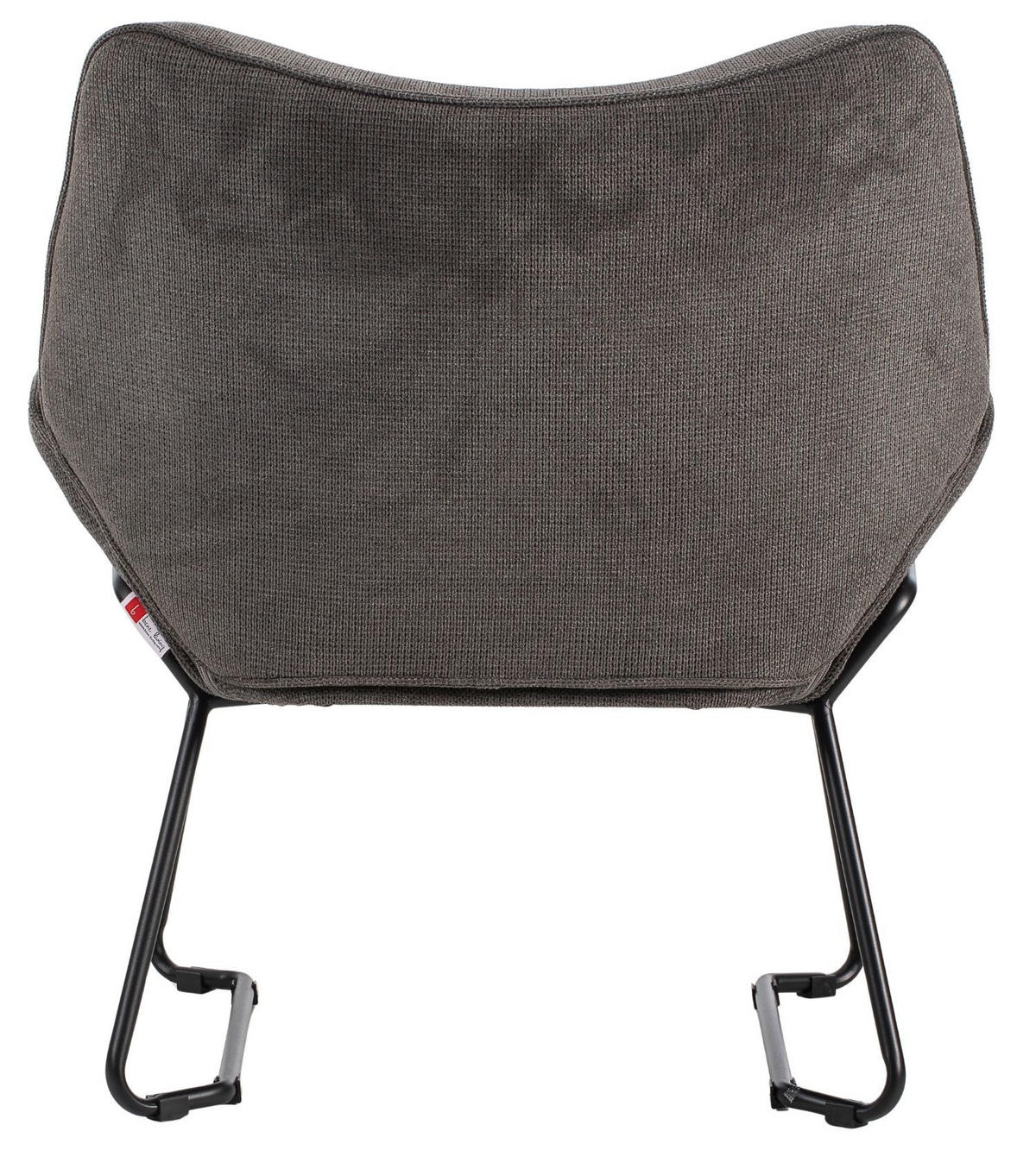 SESSEL Aliano - 4er Set - dunkelgrau - Dunkelgrau/Schwarz, Textil/Metall (67/76/73cm) - bene living