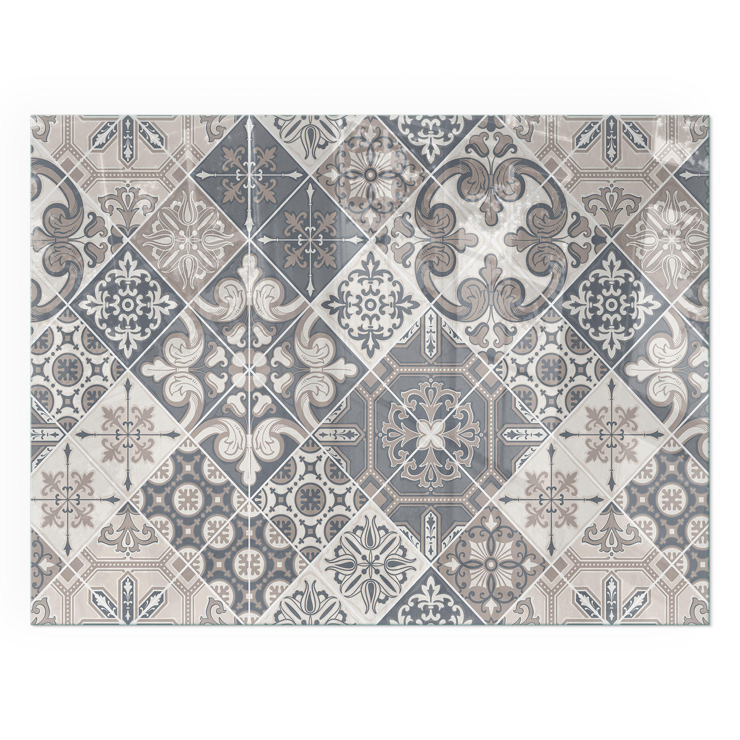 GLASPLATTE für Kamin 80x60 cm - Grau, Glas (80/60/0.4cm) - TULUP