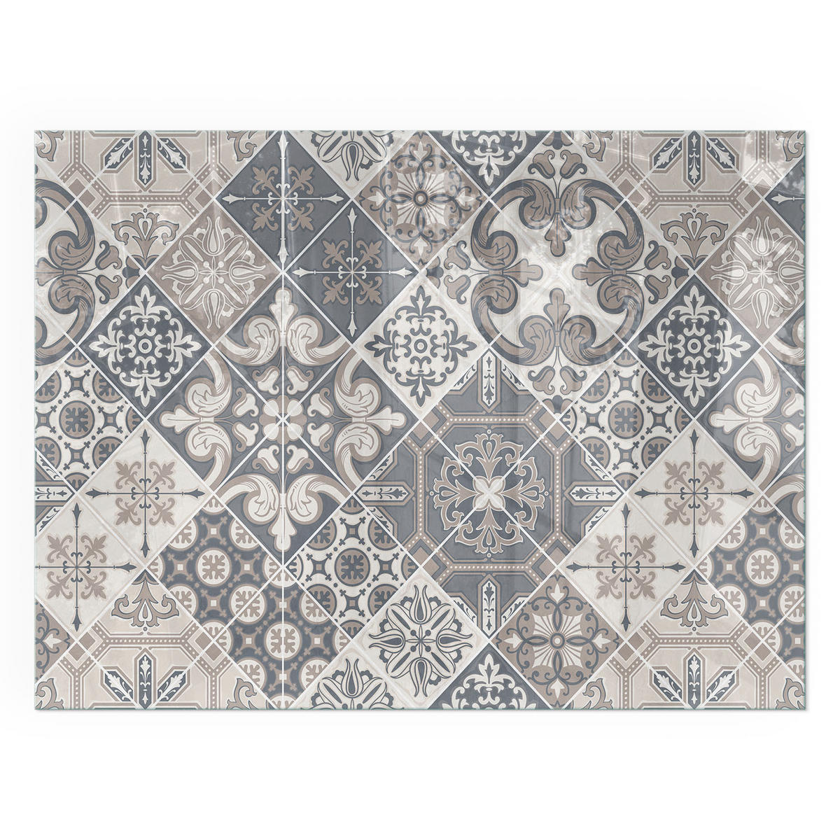 GLASPLATTE für Kamin 80x60 cm - Grau, Glas (80/60/0.4cm) - TULUP