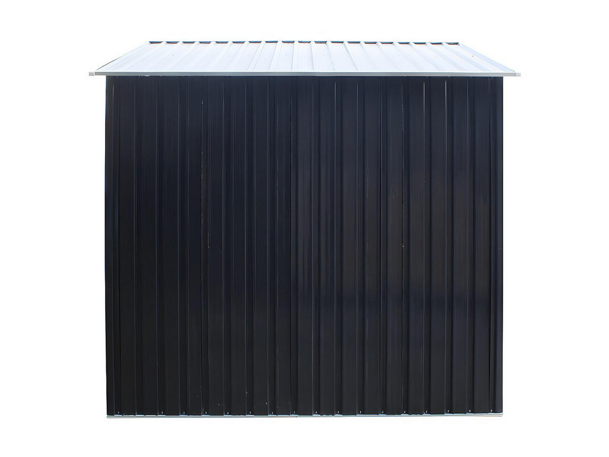 SCHREBERGARTENHAUS - 247 cm x 191 cm - metall - anthrazitgrau Manso - Anthrazit, Metall (247/170/191cm) - Vente-Unique