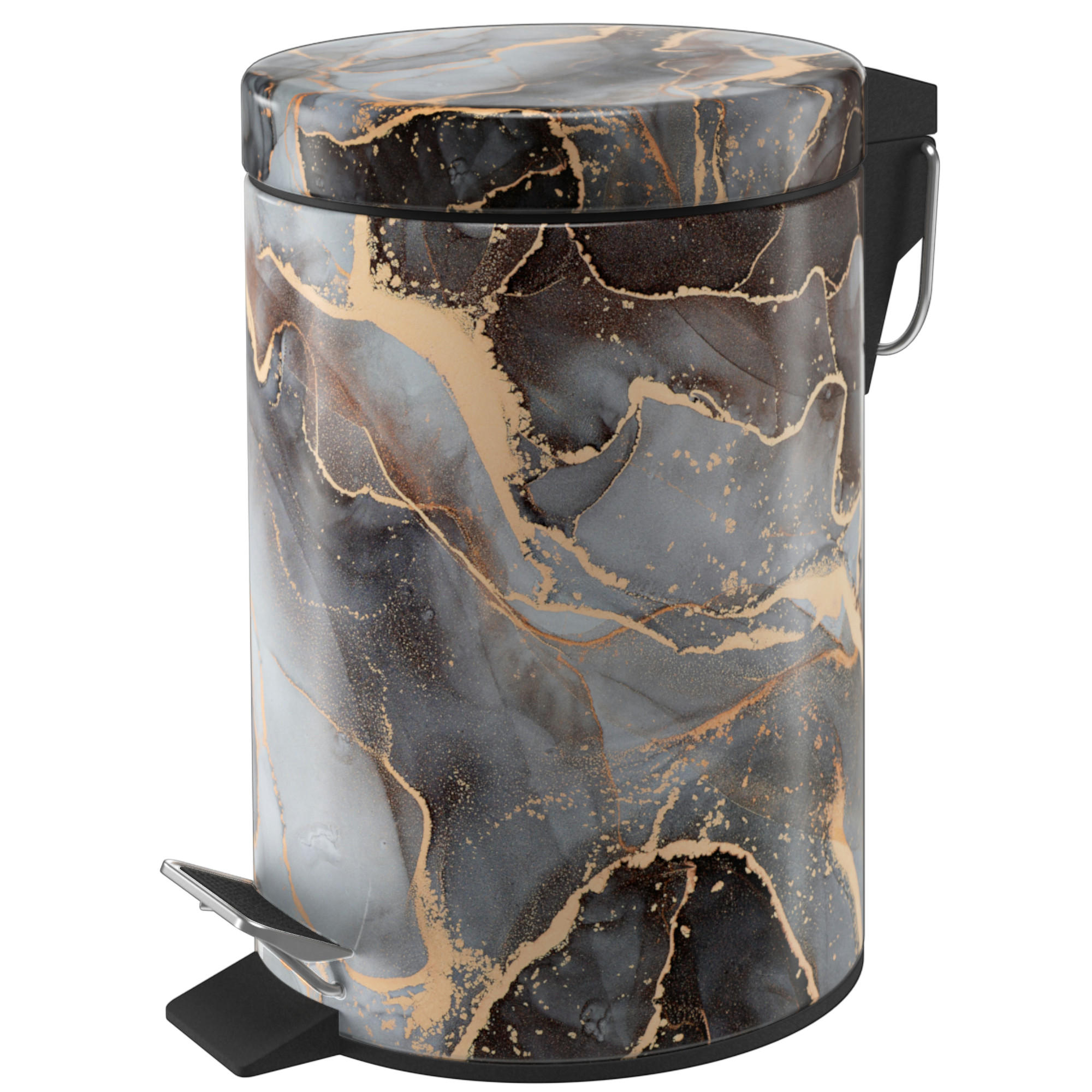 Sanilo Kosmetikeimer Grau, Braun, Gold 17x25x25 cm