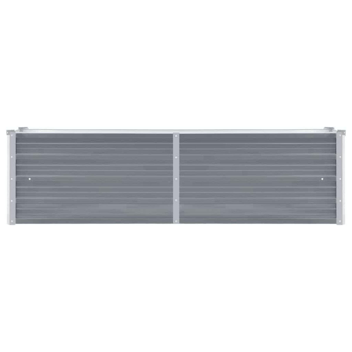 HOCHBEET für Garten OSKAR Grau 160x40x45 cm Metall - Grau, Metall (160/45/40cm) - DELUKE