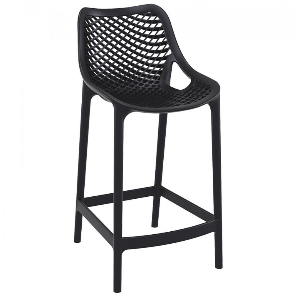 BARHOCKER Schwarz 44x95x51cm - Schwarz, Kunststoff (44/95/51cm) - AlterEgo