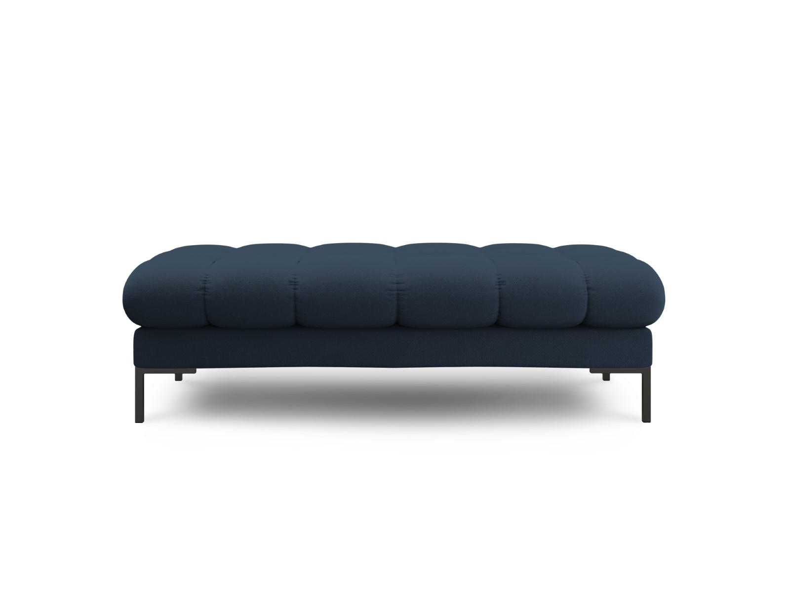 BANK Mamaia aus strukturiertem Stoff blau 2 Sitzplätze - Blau, Textil (133/41/62cm) - Micadoni