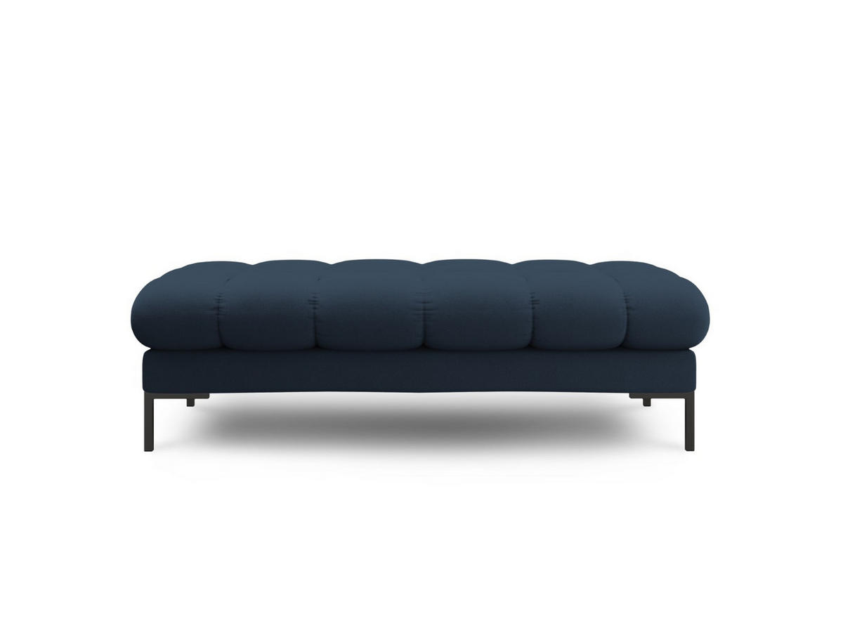 BANK Mamaia aus strukturiertem Stoff blau 2 Sitzplätze - Blau, Textil (133/41/62cm) - Micadoni