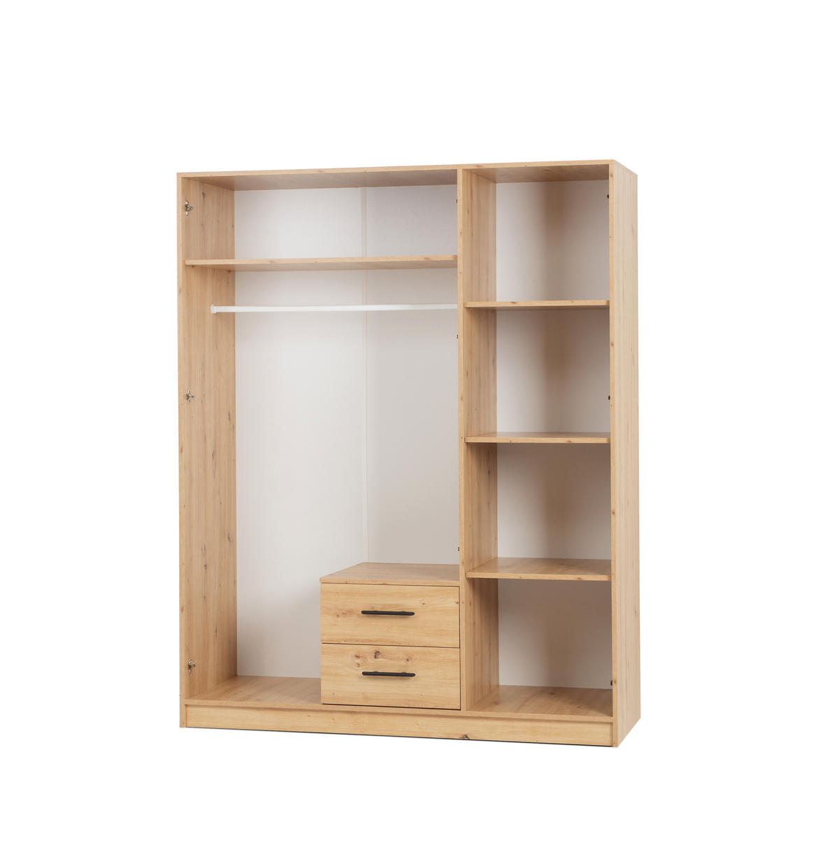 DREHTÜRENSCHRANK VANO 150/190/56cm 3-türig Eiche Artisan - Eiche Artisan, Holzwerkstoff (150/190/56cm) - MASSENO