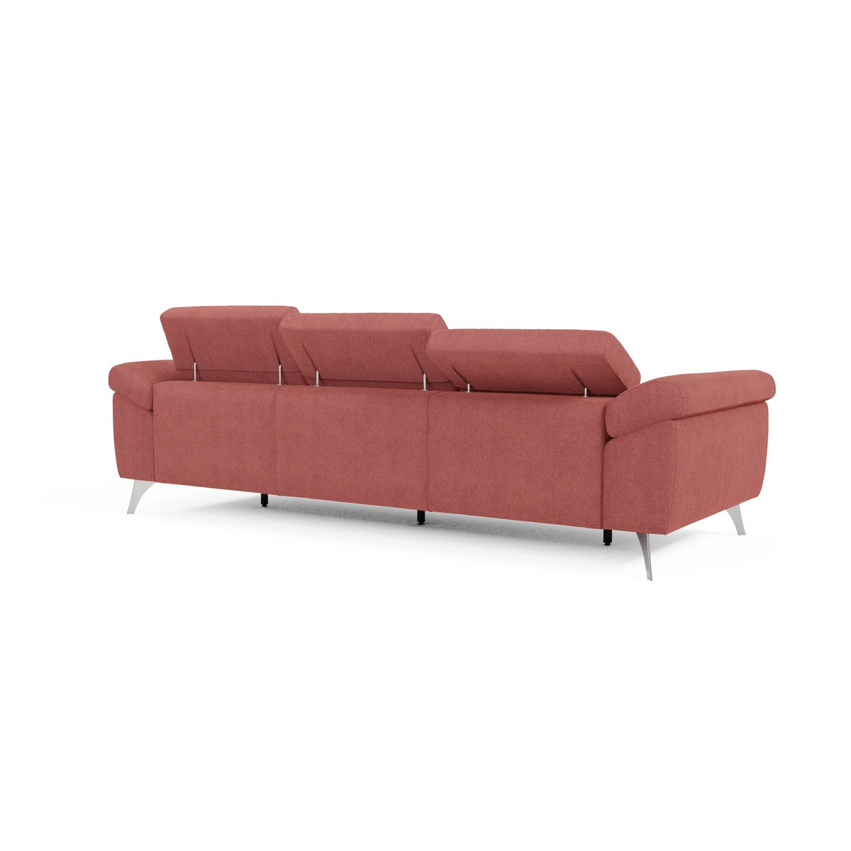 LINEARSOFA Donatello - Kirschrot, Metall (265/76/102cm) - Divani.store