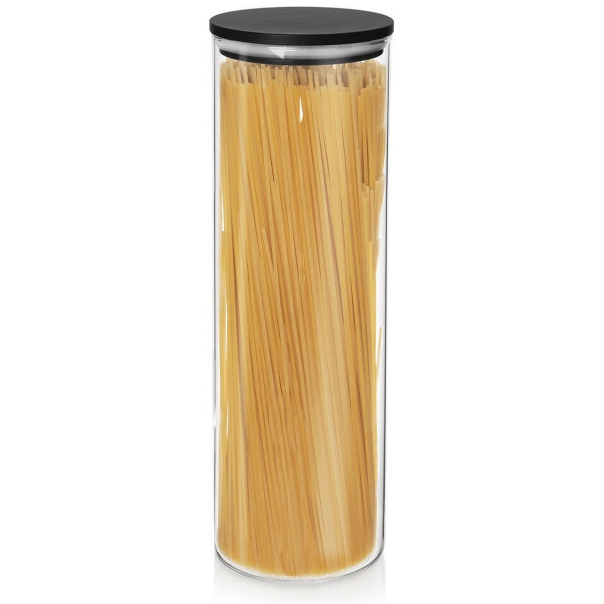 VORRATSGLAS Black-Design 1,5 l Transparent - Transparent, Glas (9/27/9cm) - Orion 