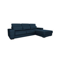 ECKSOFA Nevio In Scala - Dunkelblau, Holzwerkstoff/Textil (312/202cm) - Fun Möbel