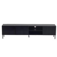 TV-MÖBEL aus Metall/Holz 200cm, schwarz - Schwarz, Holz (200/50/40cm) - Giga Meubel