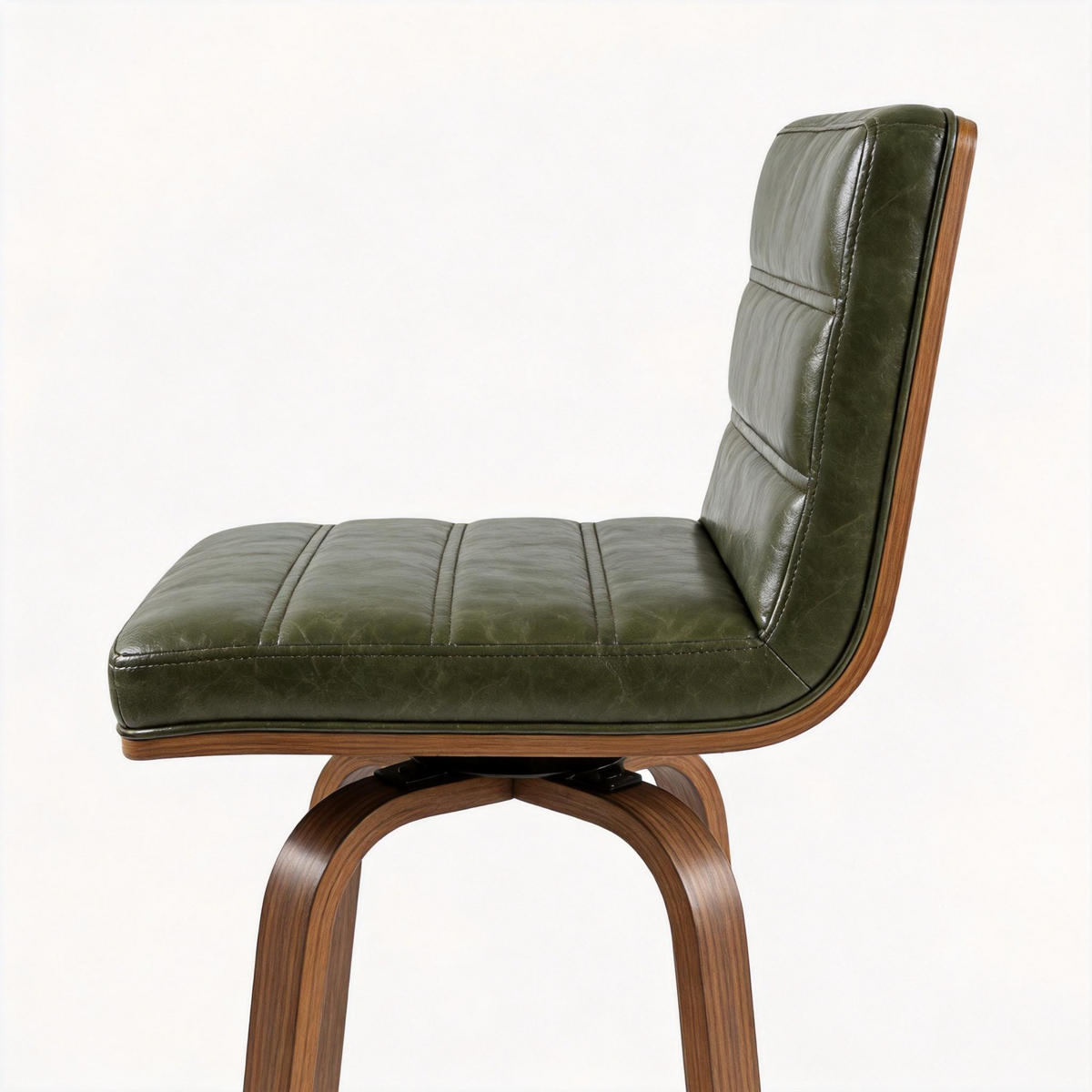 BARHOCKER DE-36437 mit geschwungenen Holzbeinen Grün - Grün, Holz (48/90/40cm) - ComfortXL