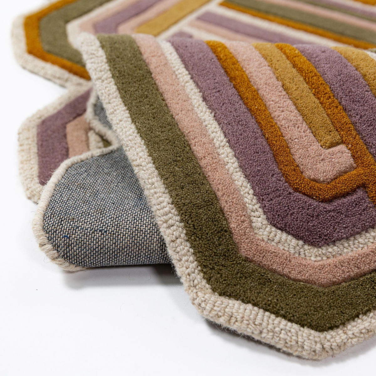 TEPPICH aus Wolle SOAR in Flieder, geometrisch, 140 x 200 cm - Rosa, Textil (200/140cm) - KADIMA DESIGN