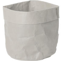 BLUMENTOPF zerknittertes Papier 19/18 cm - Grau, Papier (19/18cm) - Home Styling Collection