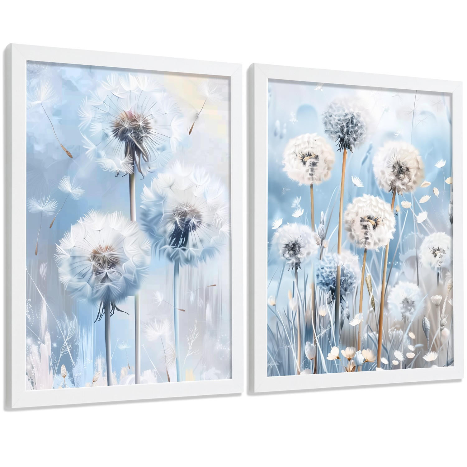 Nacnic PLAKAT Sada 2 Sweet Blue 2 A4 Bílý rám