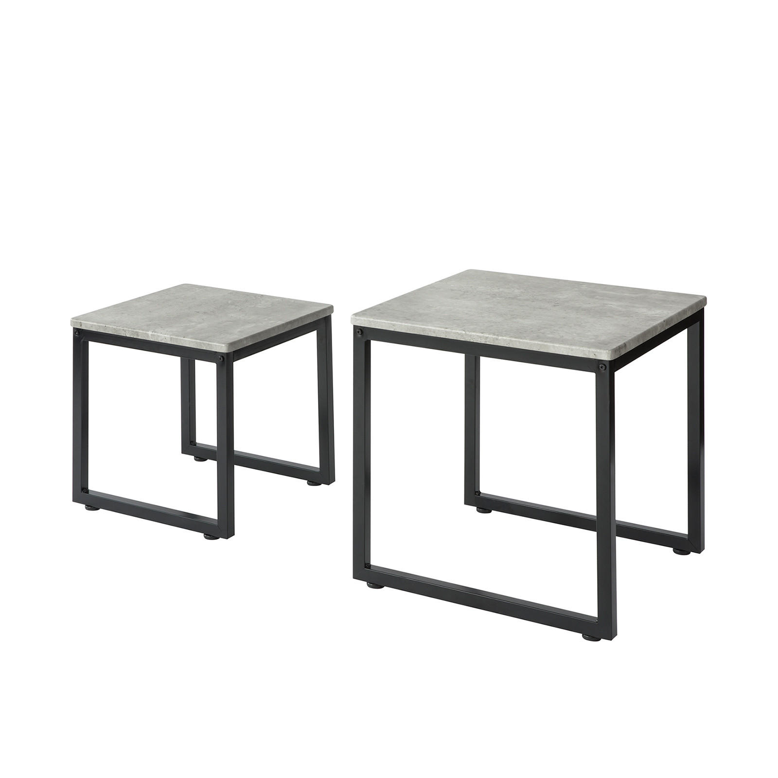 SoBuy SADA 2 KONFERENČNÍCH STOLKŮ Šedá 50x50x50cm Industriální