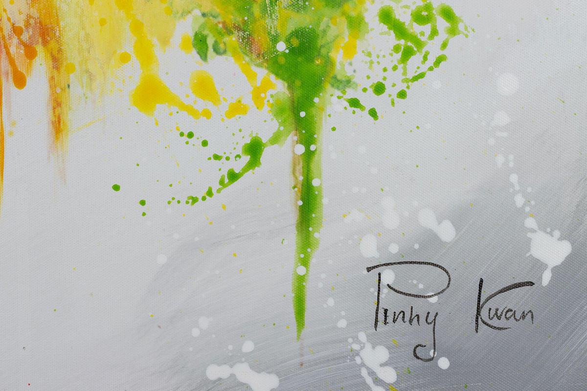 ACRYLBILD HANDGEMALT 120/60 cm - Multicolor/Grau, Holz/Textil (120/60cm) - KUNSTLOFT