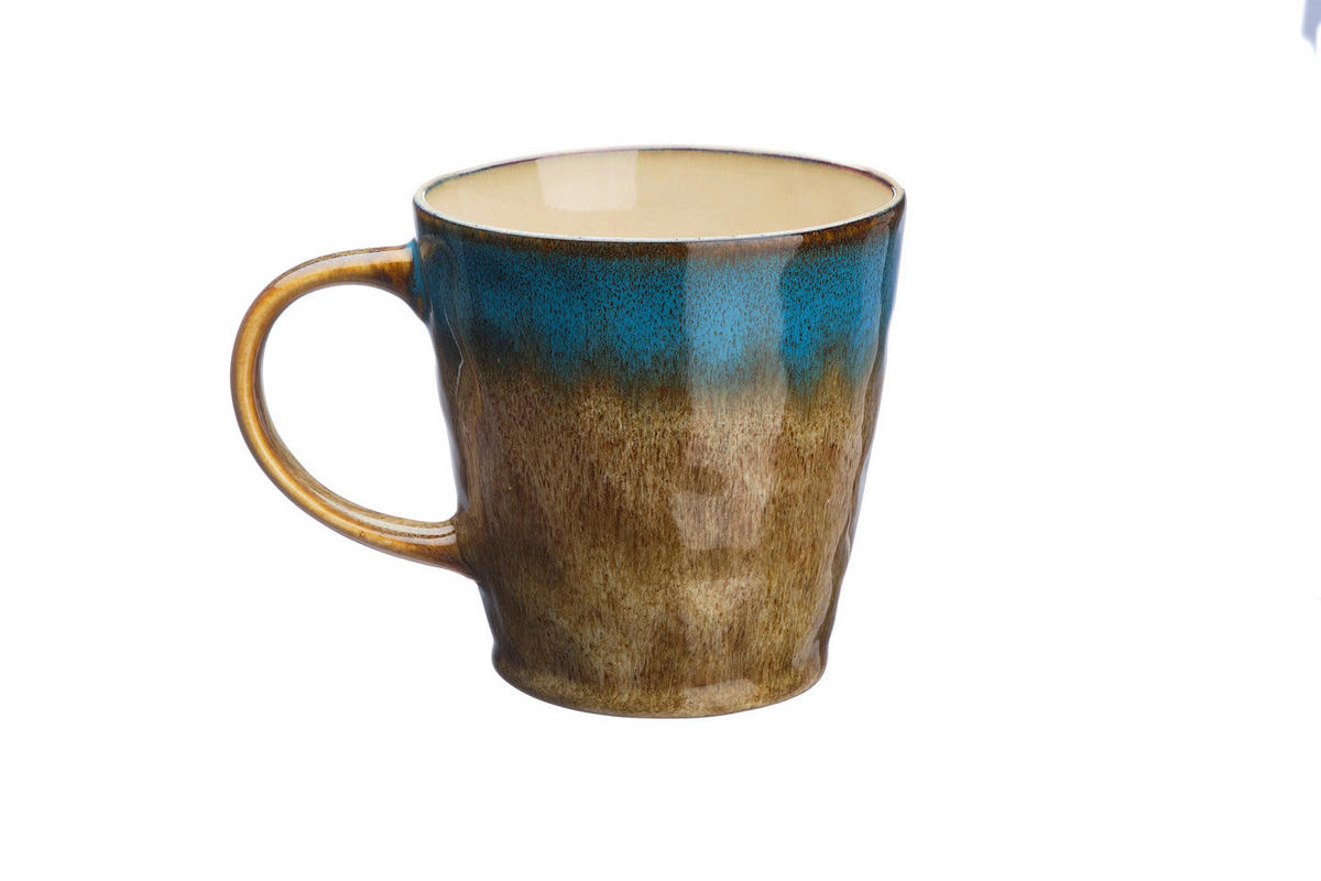 BECHER Island 400ml - 6er-Set - Land & Meer - Braun, Keramik (0.4L) - Björn